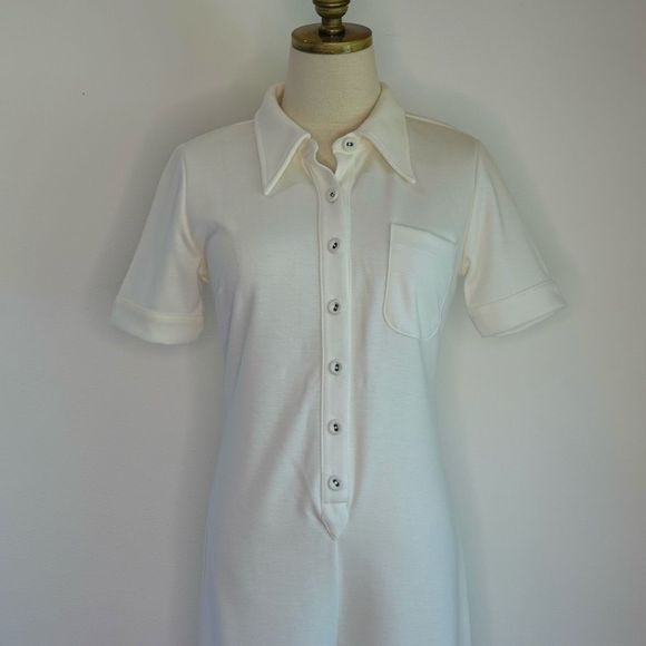 Suzie Kondi The Short Sleeve Stretch Jumpsuit Ivory Size Small NWT - Picture 4 of 16